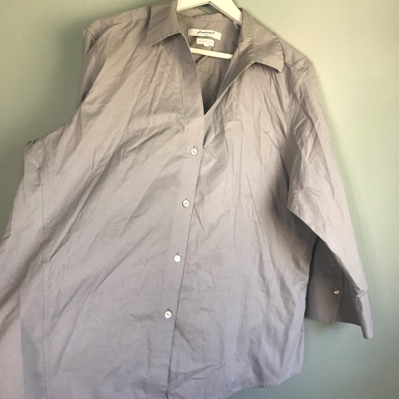 Women’s 1x gray button up top-Fox Croft - Picture 4 of 7